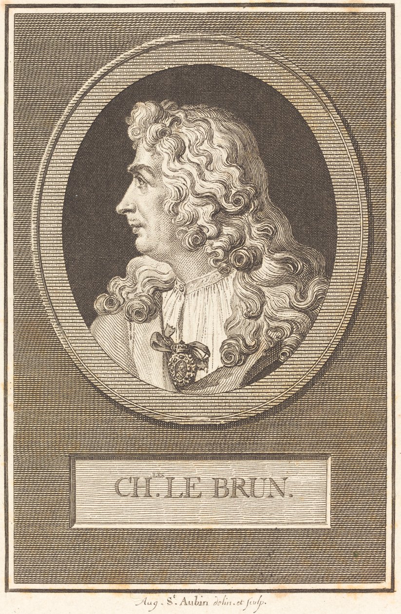Charles Le Brun by Augustin de Saint Aubin