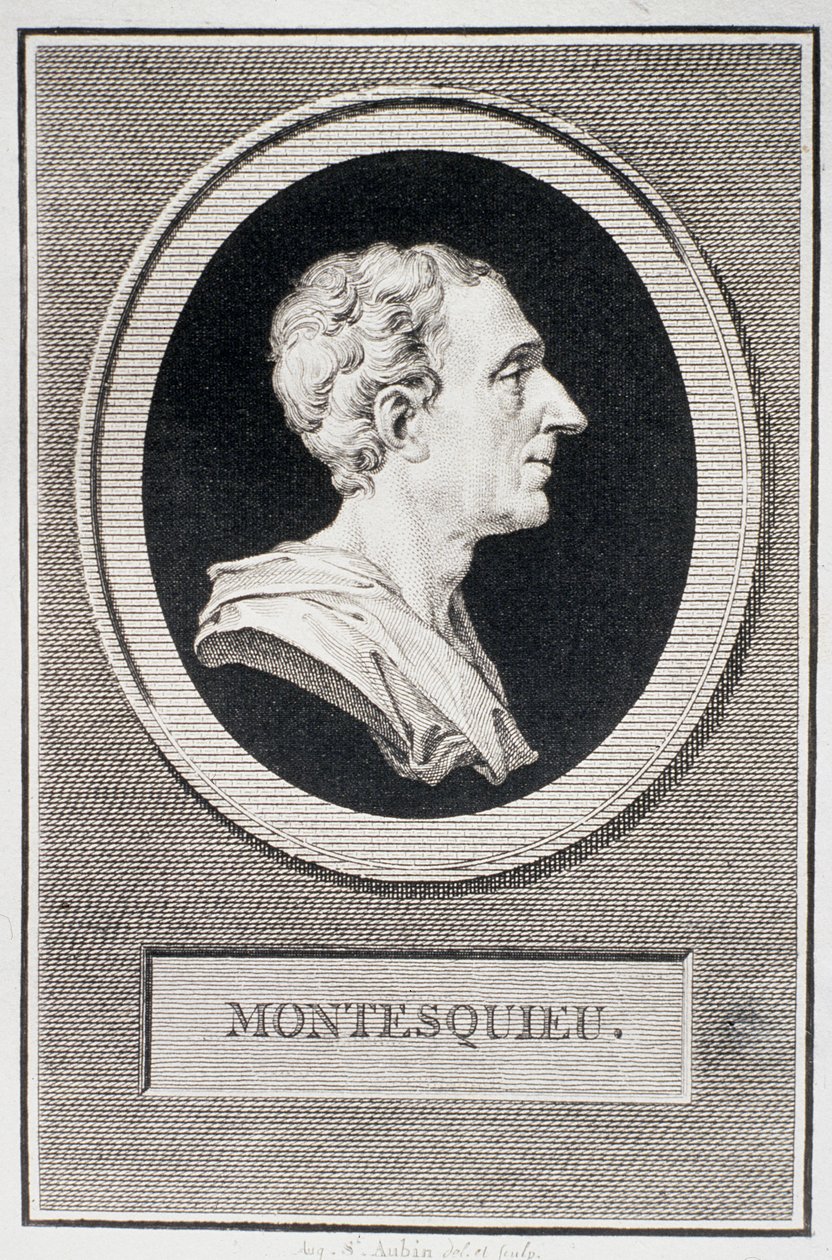 Charles Louis de Secondat, Baron de Montesquieu by Augustin de Saint Aubin