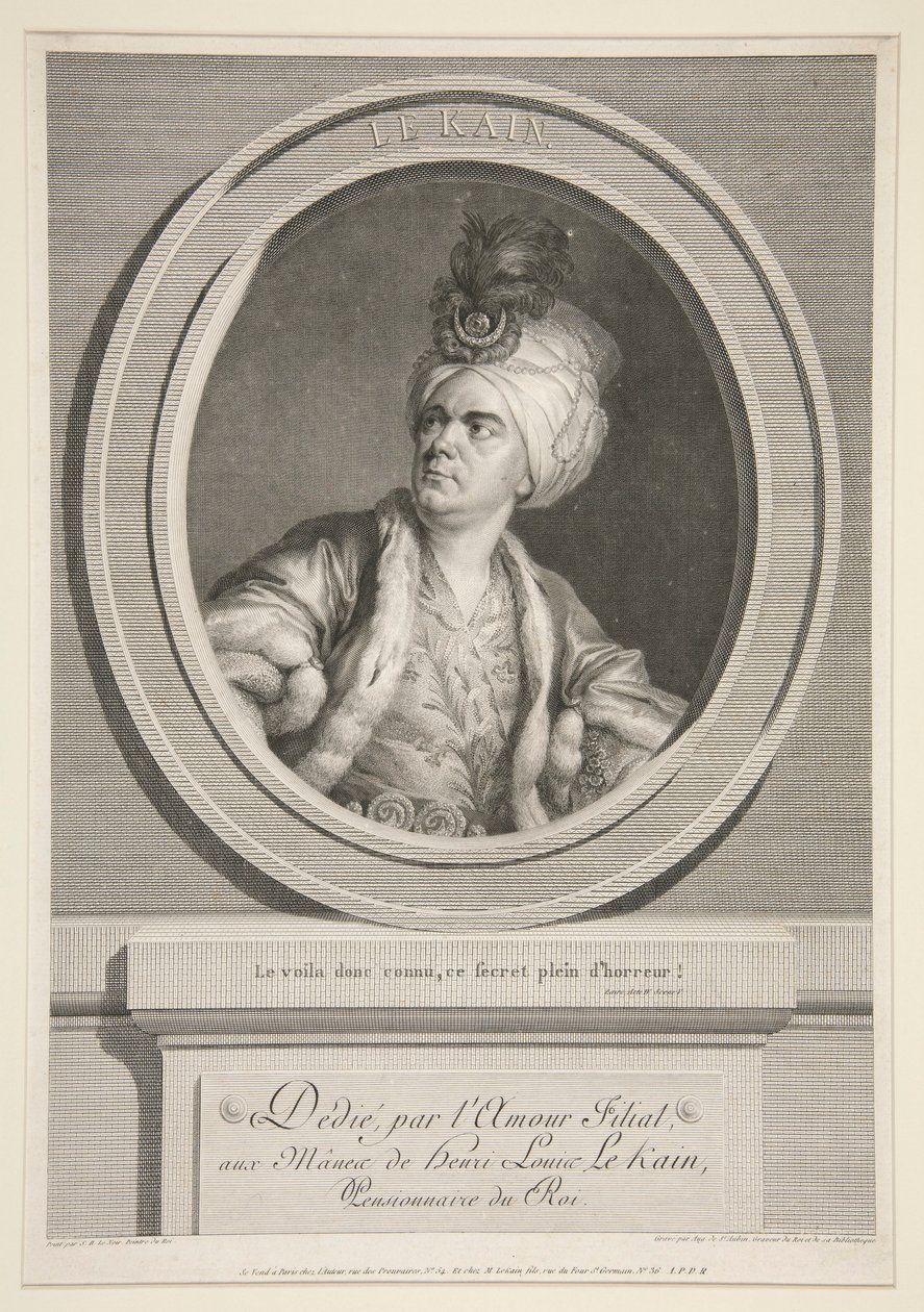 Henri Louis Cain (called Le Kain) (1728-1778) by Augustin de Saint Aubin