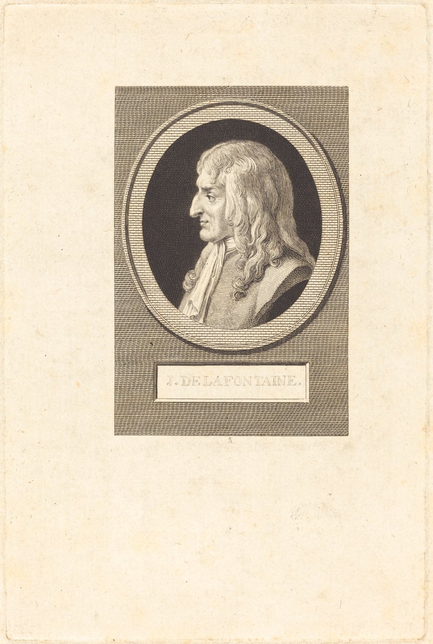 Jean de La Fontaine by Augustin de Saint Aubin