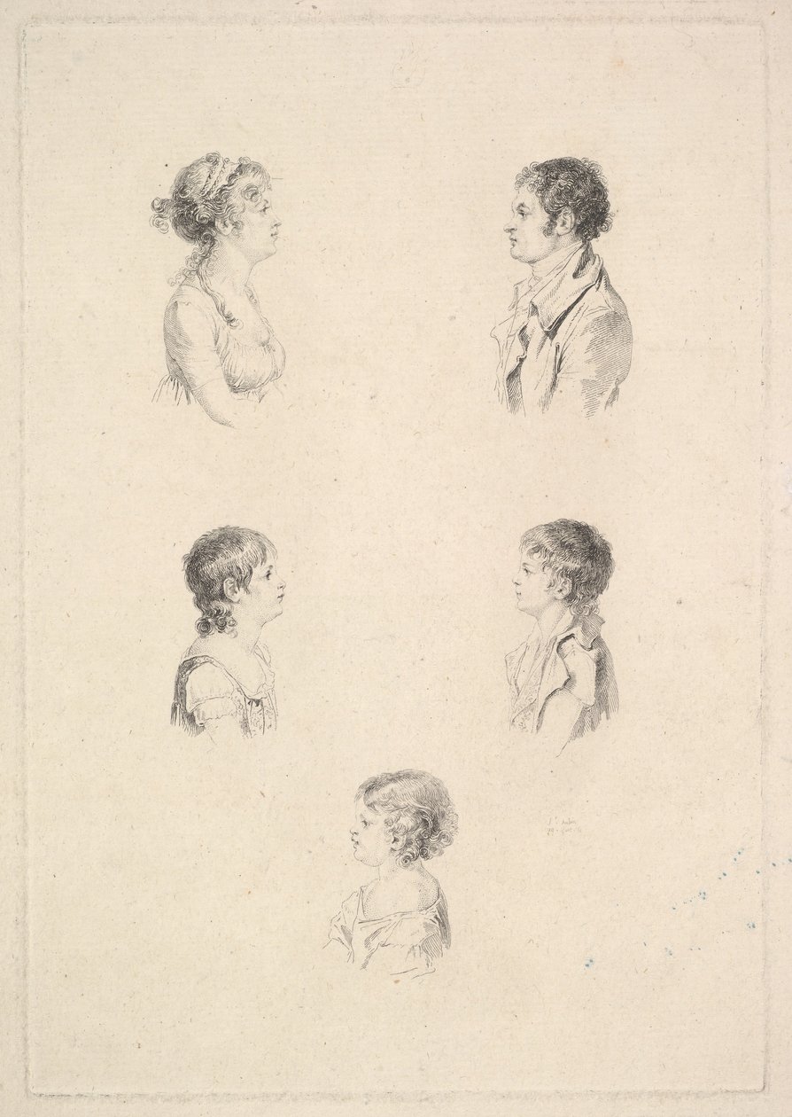 The Renouard Family by Augustin de Saint Aubin