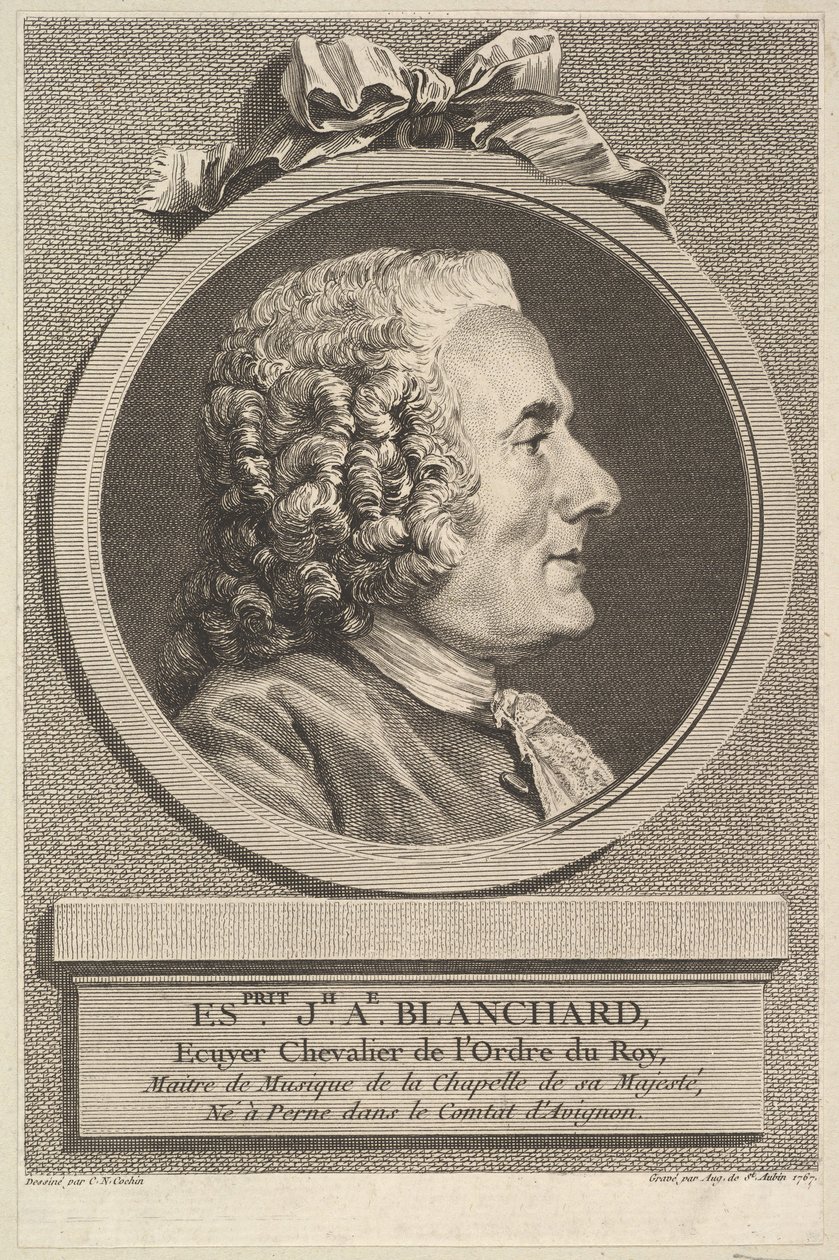 Portrait of Esprit-Joseph-Antoine Blanchard, 1767 by Augustin de Saint Aubin