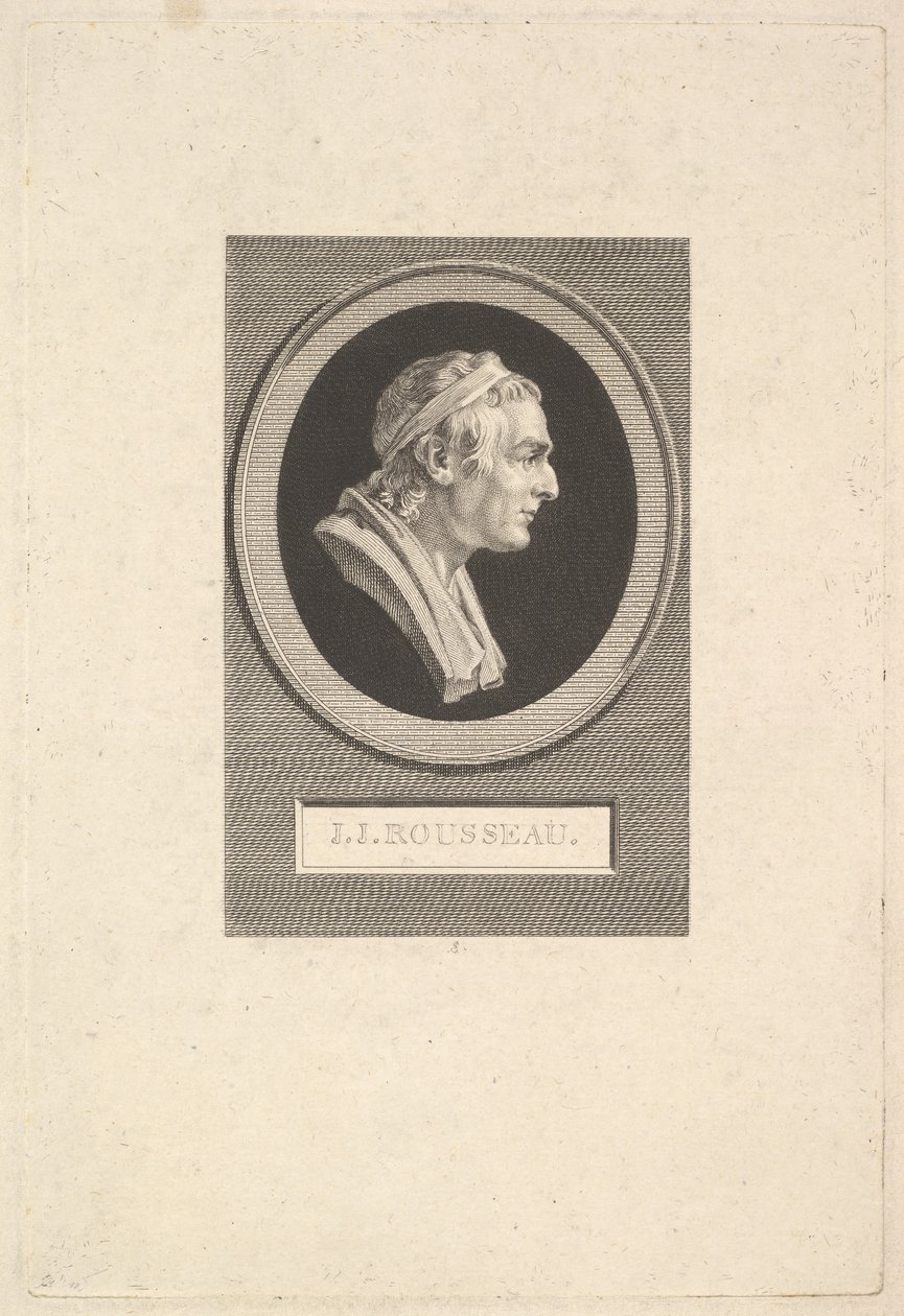Portrait of Jean-Jacques Rousseau by Augustin de Saint Aubin