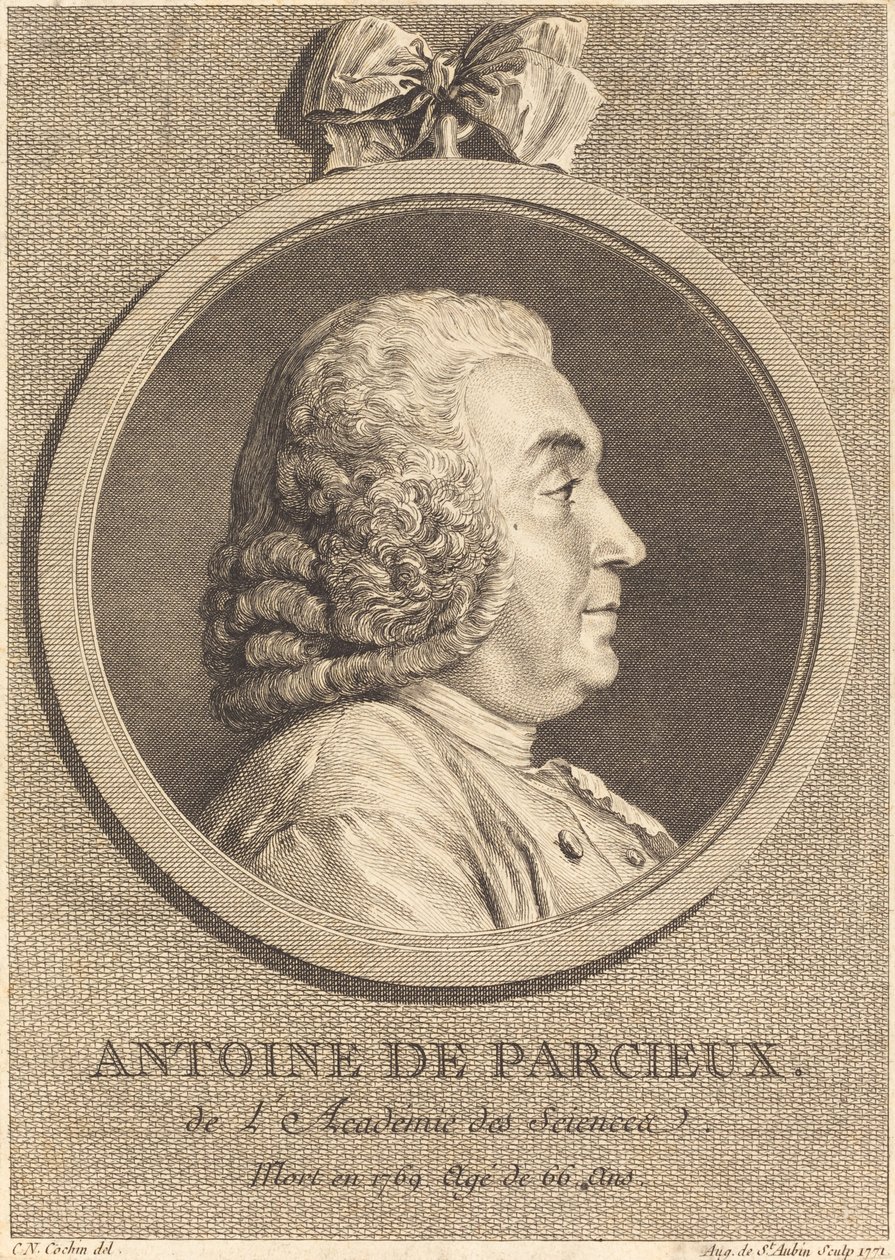 Antoine De Parcieux by Augustin de Saint Aubin after Charles Nicolas Cochin I