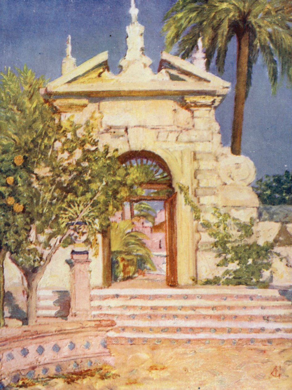 A Gate in the Garden of the Alcazar, Seville by Augustine Fitzgerald