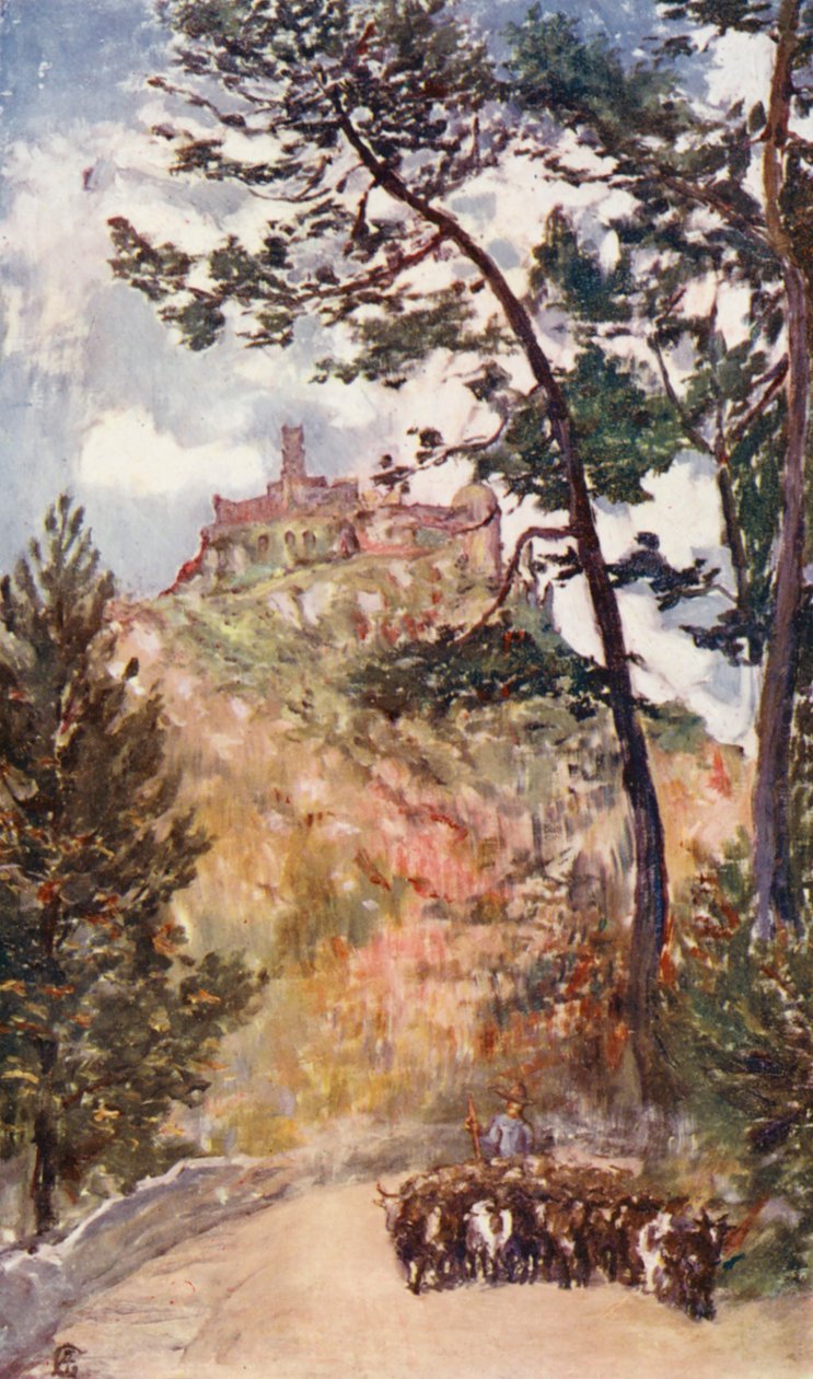 Cintra, The Summer Palace of the King of Portugal by Augustine Fitzgerald