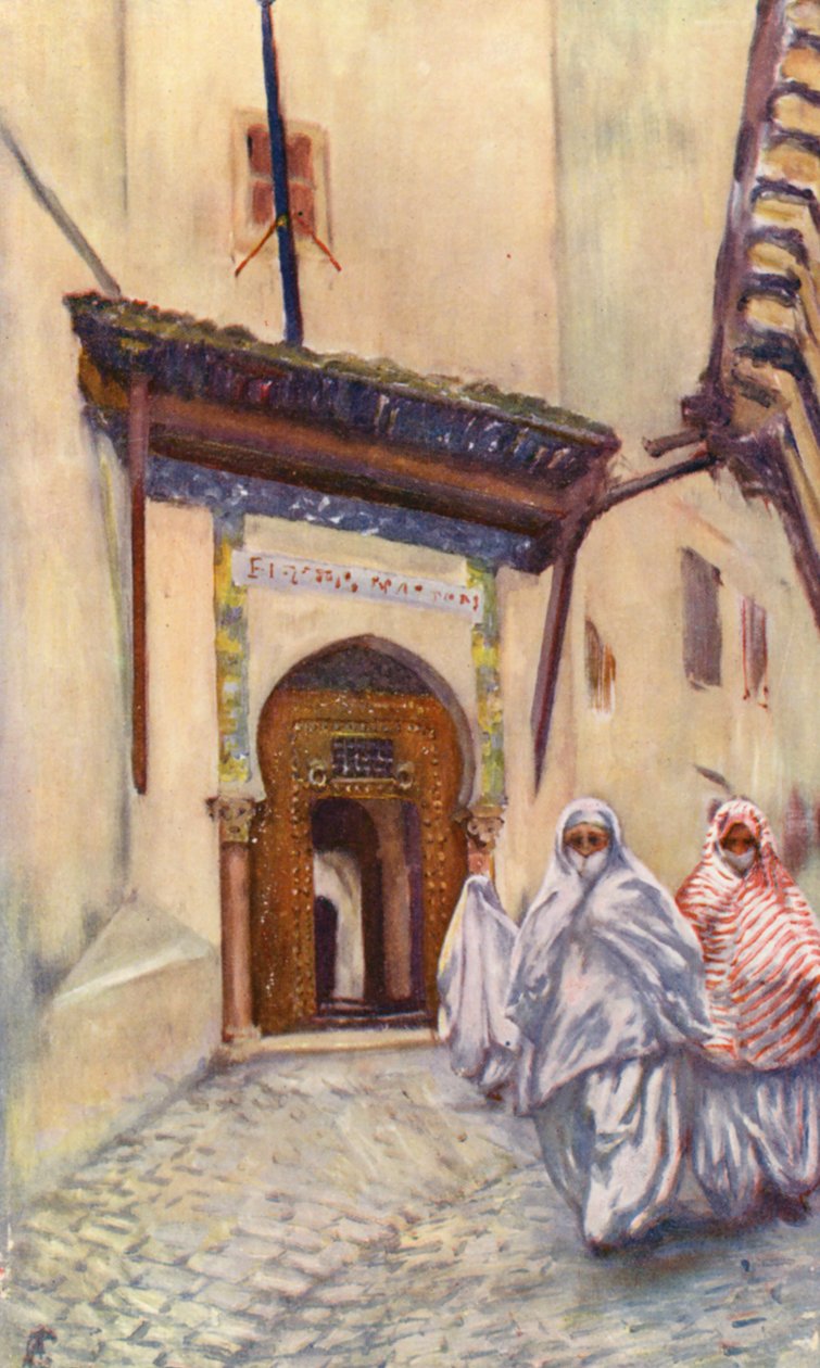 Entrance to the Bibliotheque Nationale, Algiers by Augustine Fitzgerald