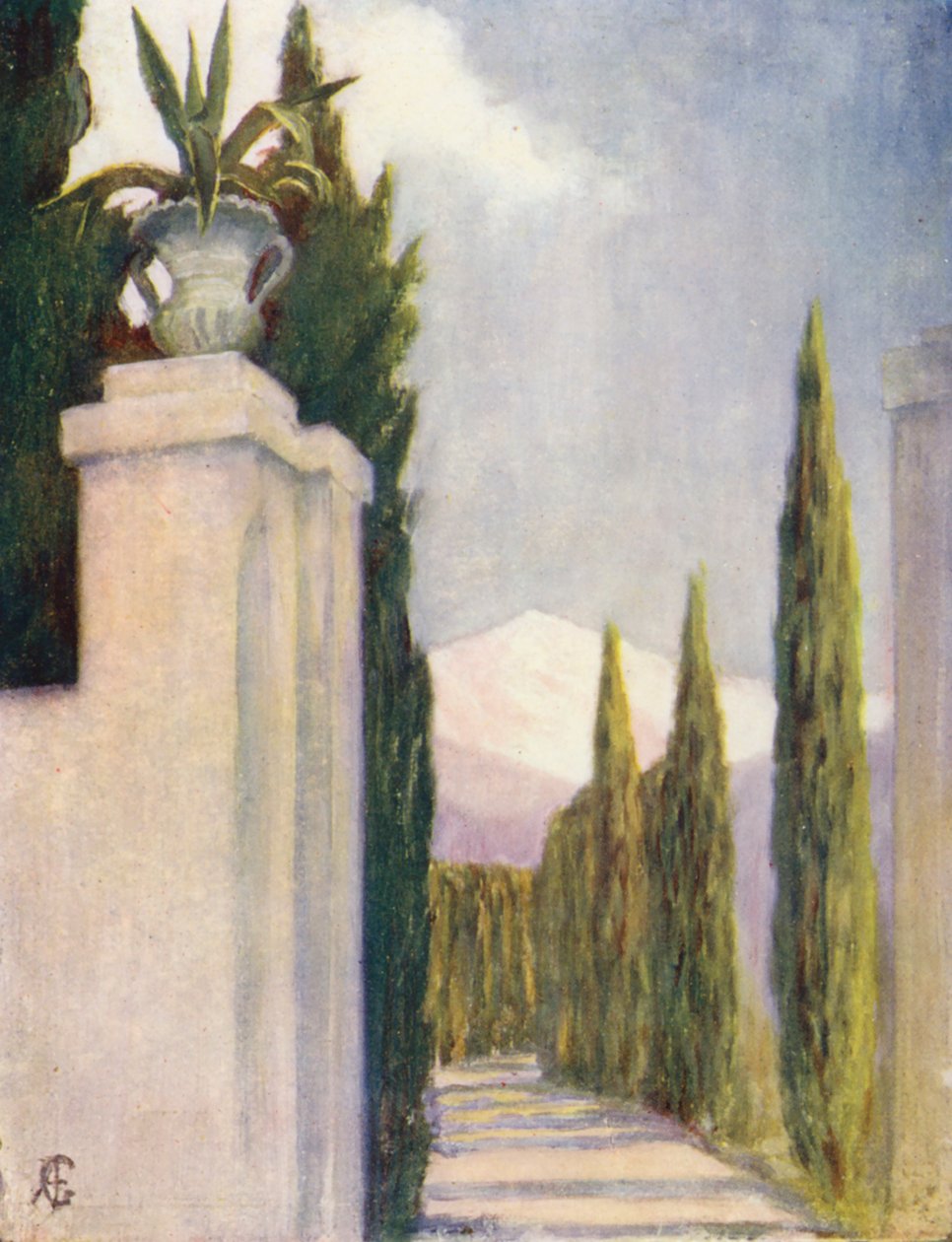 Gateway in the Generalife Gardens, Granada by Augustine Fitzgerald