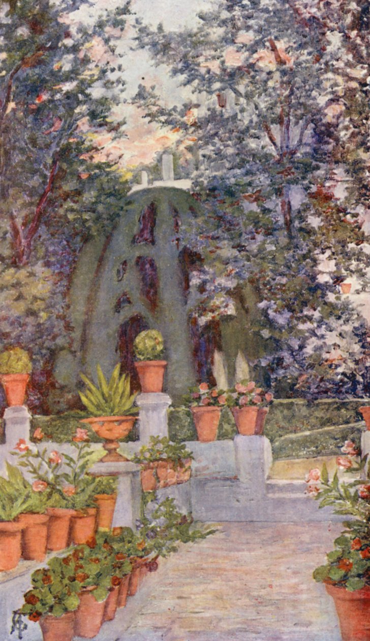 In the Garden of the Generalife, Granada by Augustine Fitzgerald