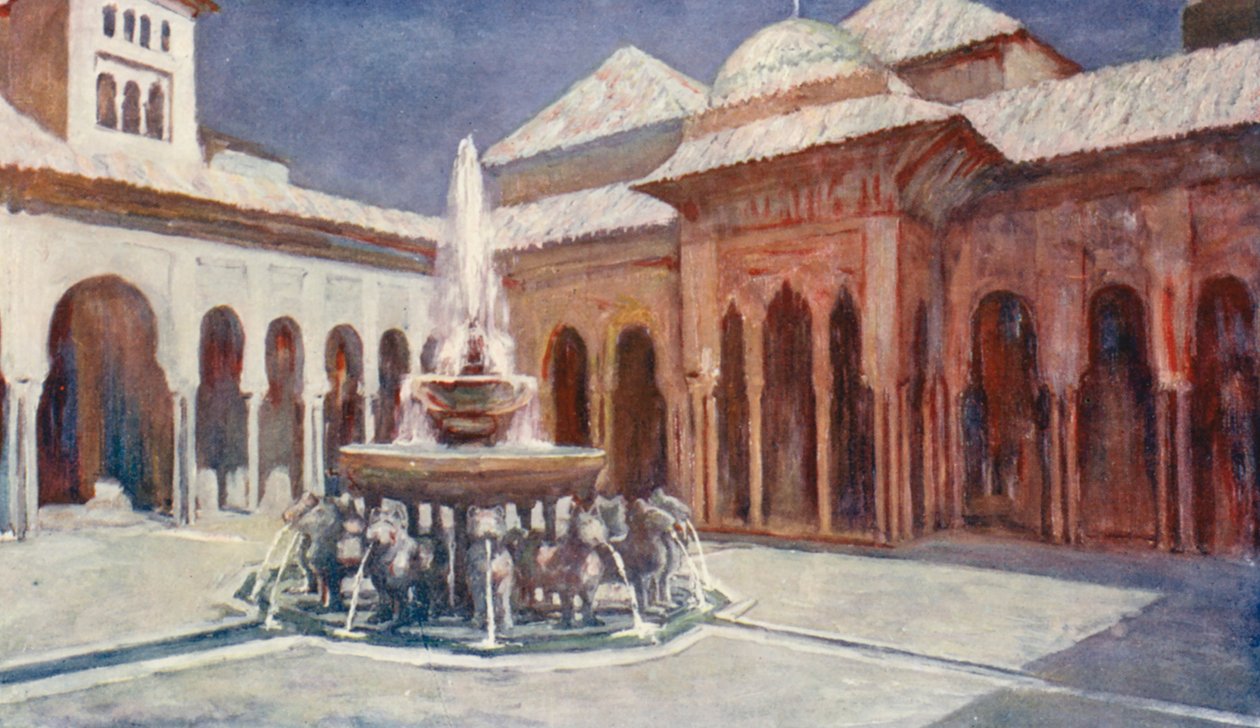 The Court of the Lions, The Alhambra by Augustine Fitzgerald