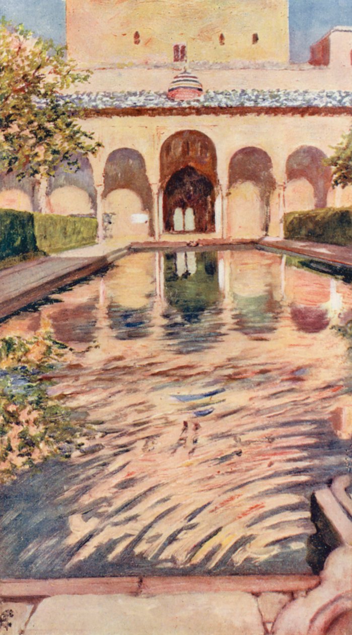 The Court of the Myrtles, The Alhambra by Augustine Fitzgerald