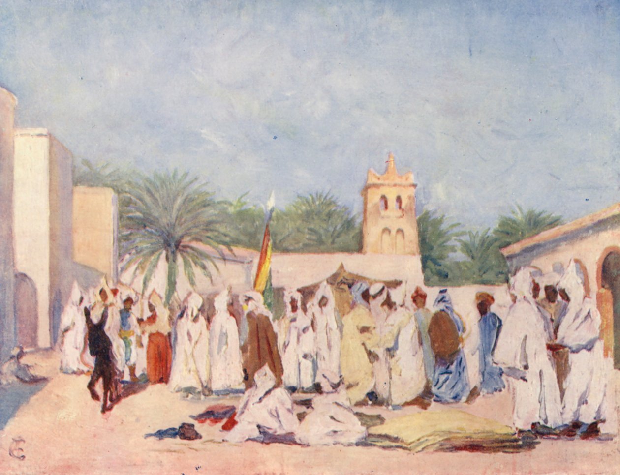 The Market Place, Biskra by Augustine Fitzgerald