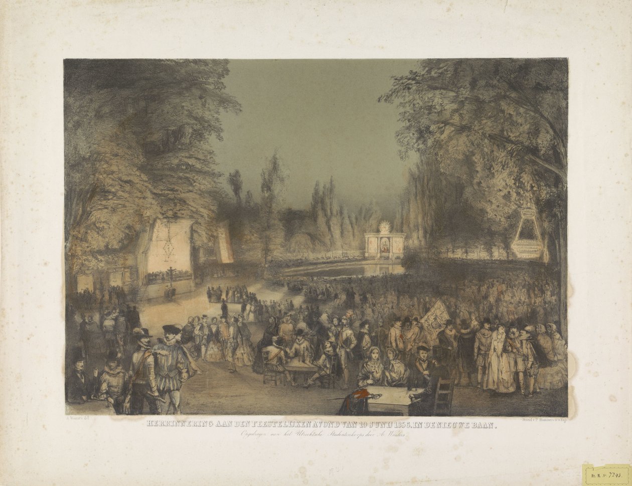 Memory of the Festive Evening of June 19, 1856 by Augustinus Jacobus Bernardus Wouters