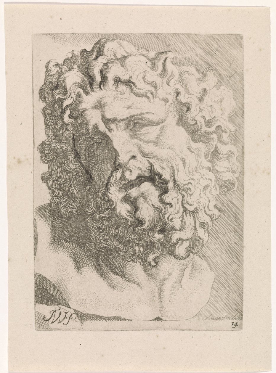 Head of Laocoön by Augustinus Terwesten (I)