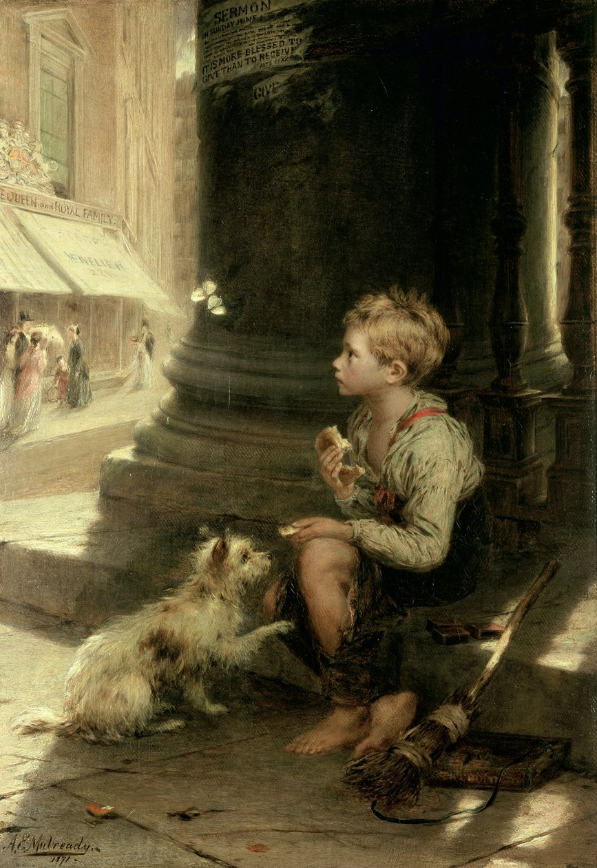 A Share of the Crust, 1871 by Augustus Edward Mulready