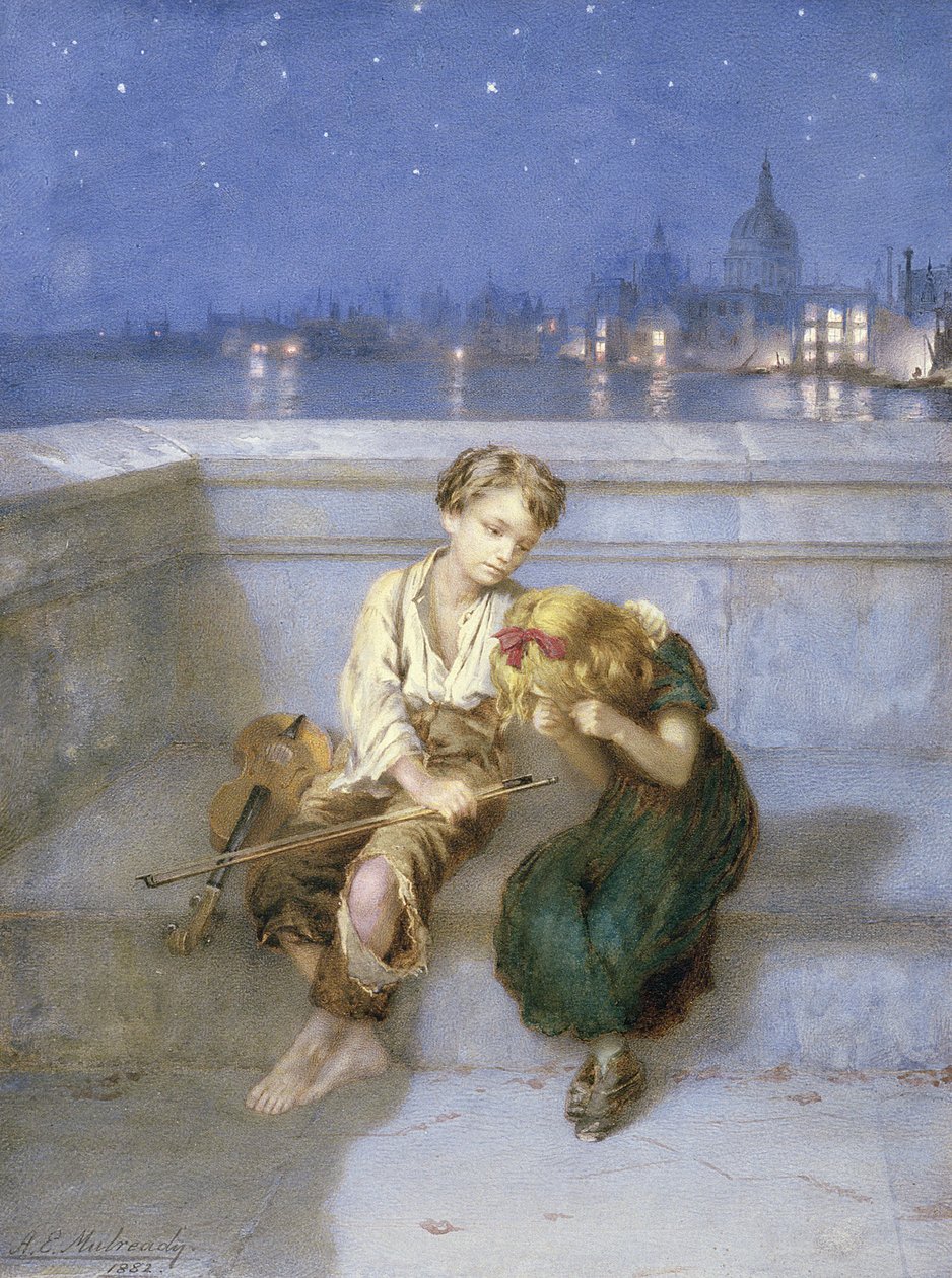 On Waterloo Bridge, London by Augustus Edward Mulready