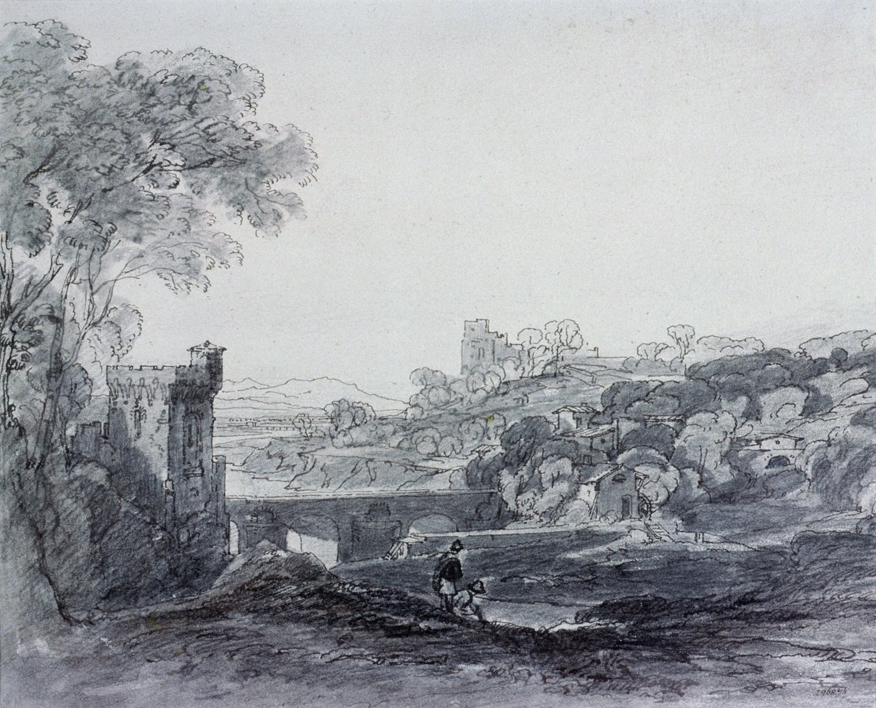 View in Italy by Augustus Wall Callcott