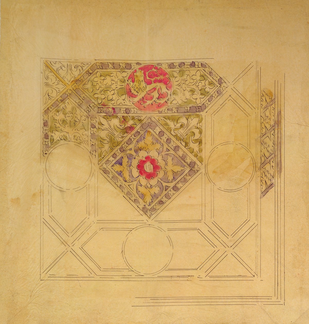 Ceiling design for the Palace of Westminster by Augustus Welby Northmore Pugin