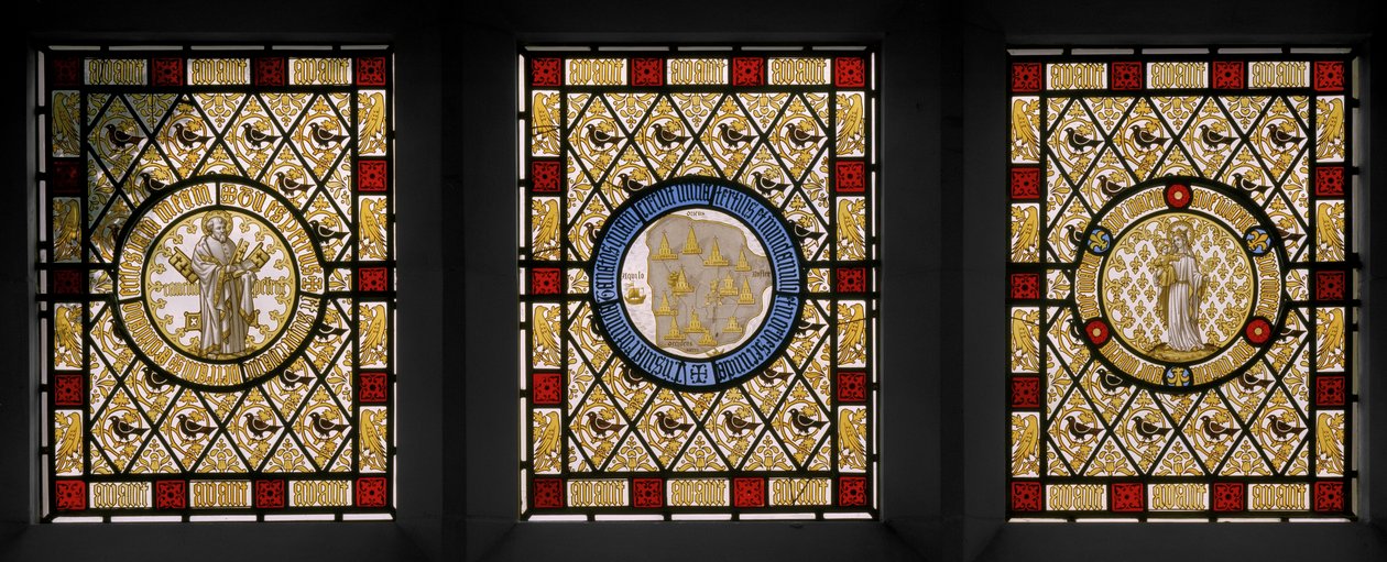 Drawing Room Windows with Netherlandish Roundels by Augustus Welby Northmore Pugin