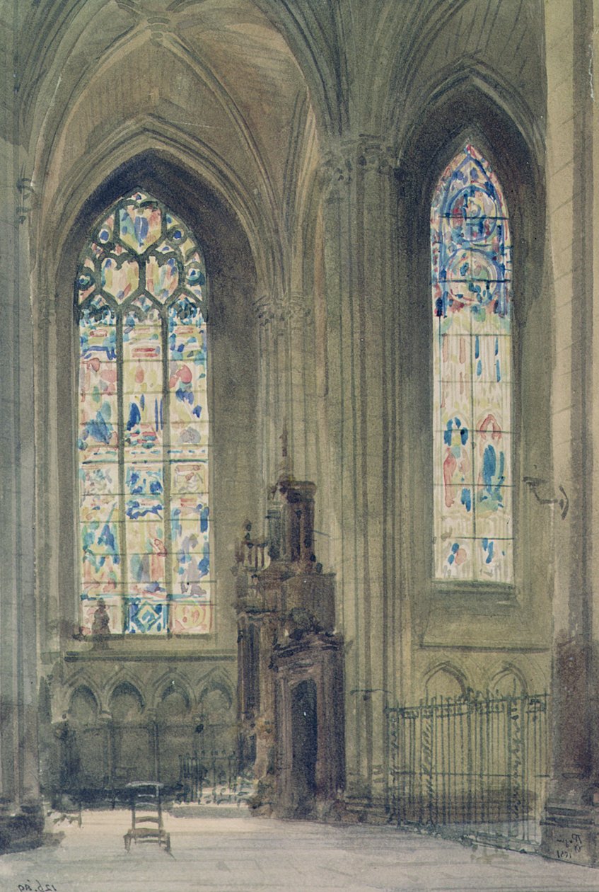 Chapel in the South Transept, Rouen Cathedral by Augustus Welby Northmore Pugin