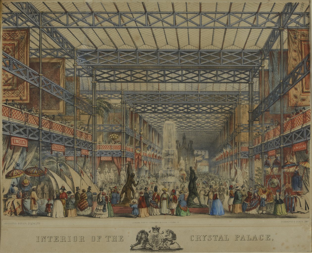 Interior of the Crystal Palace by Augustus Butler