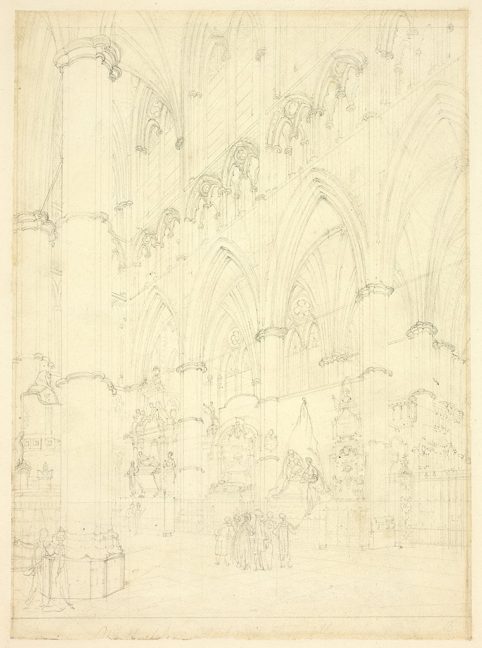 North Aisle, Westminster Abbey by Augustus Charles Pugin