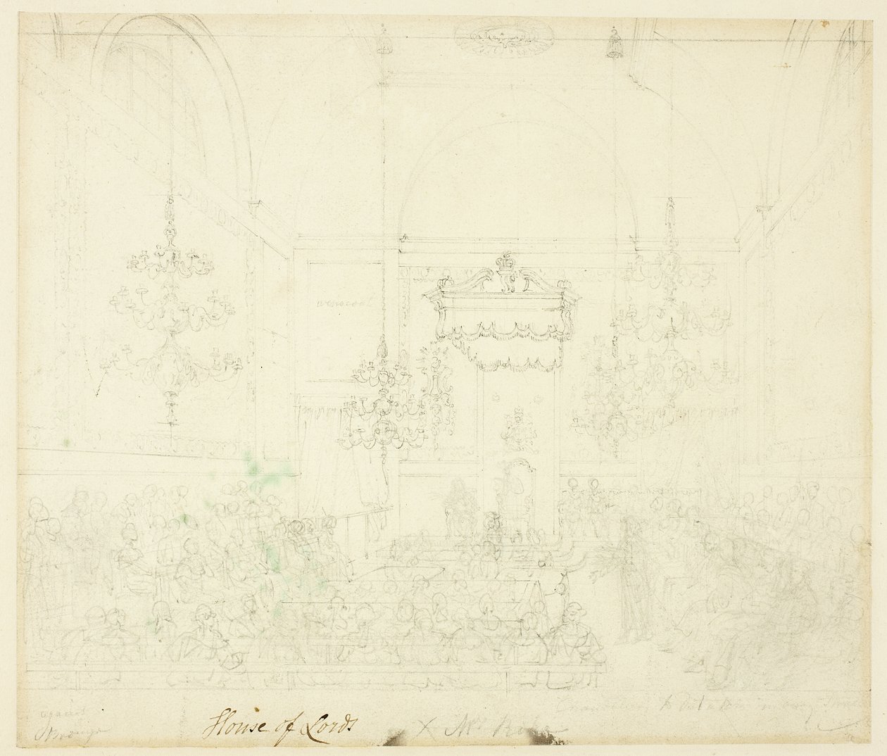 Study for House of Lords, from Microcosm of London by Augustus Charles Pugin