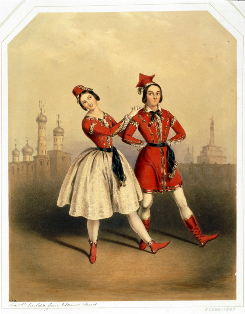 Carlotta Grisi and Jules Perrot - La Polka by Augustus Jules Bouvier