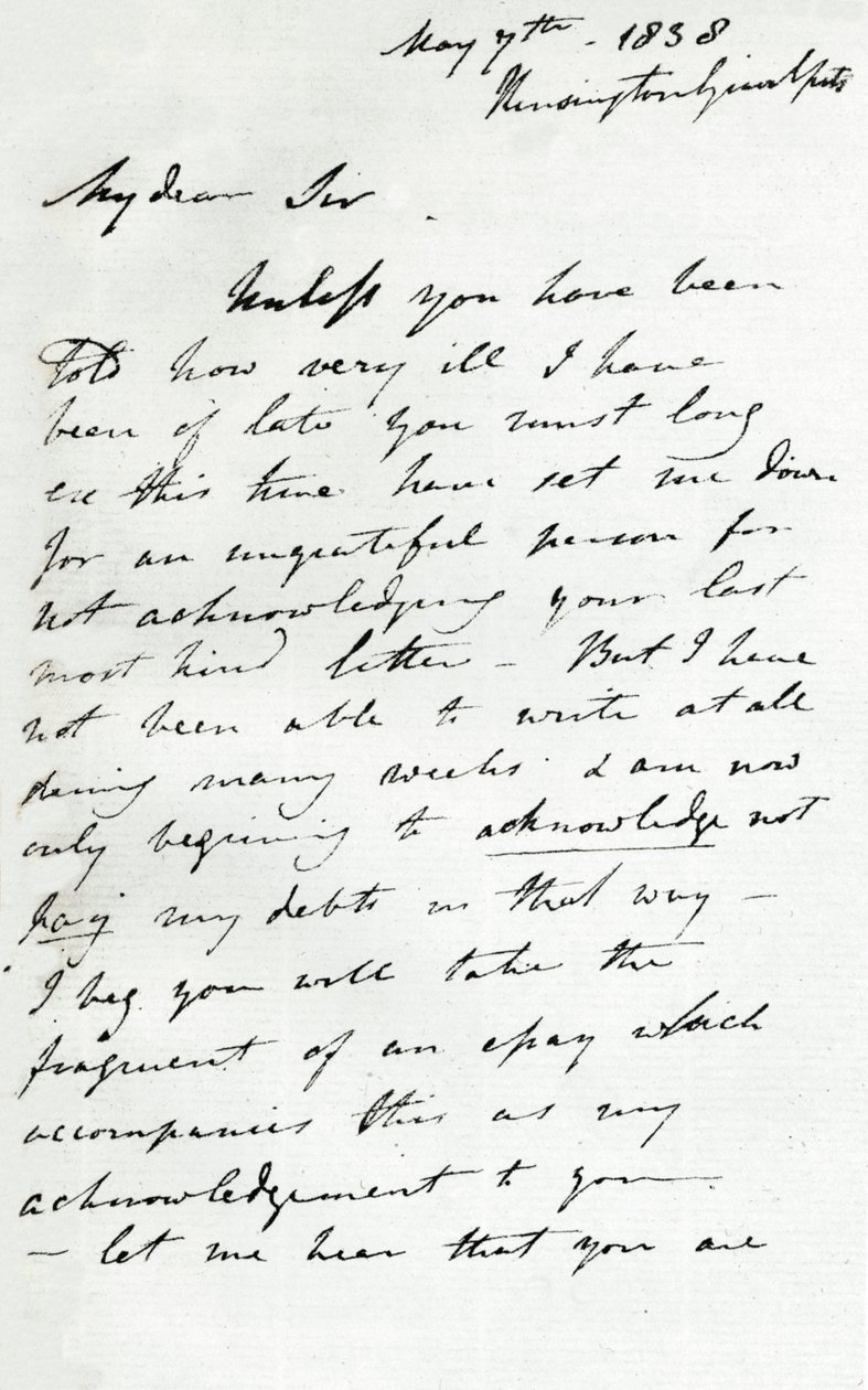A Letter from Augustus Wall Callcott, 7 May 1838, 1904 by Augustus Wall Callcott
