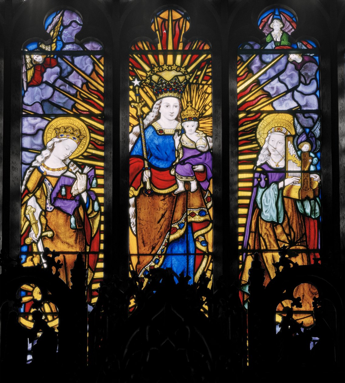 Central Window of Apse, Virgin & Child with Saints by Augustus Welby Northmore Pugin