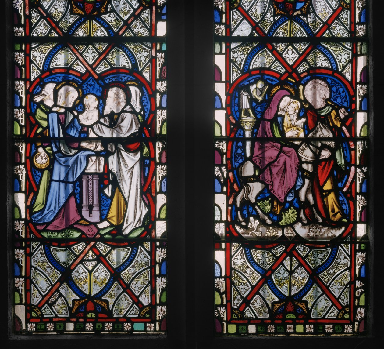 Lady Chapel Window with Scenes from the Life of the Virgin (detail) by Augustus Welby Northmore Pugin