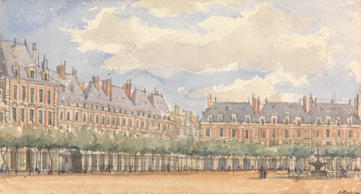 Place Royale, Paris by Augustus Welby Northmore Pugin