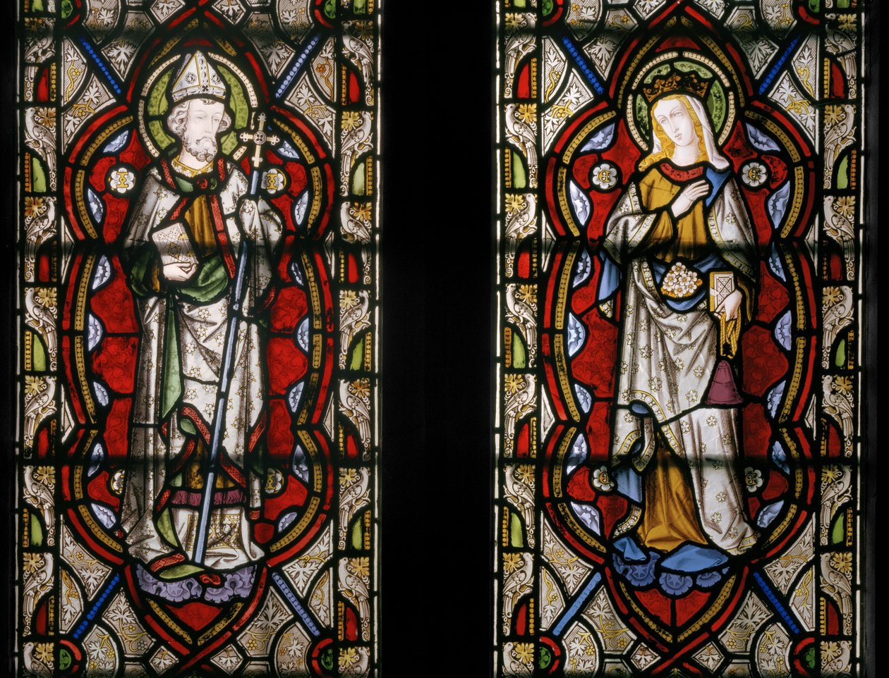 St. John of Beverley & St. Elizabeth of Hungary (detail) by Augustus Welby Northmore Pugin