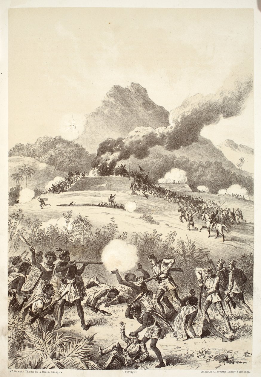 Taking a Maori redoubt, from The History of Australasia by David Blair, 1879 by Australian School