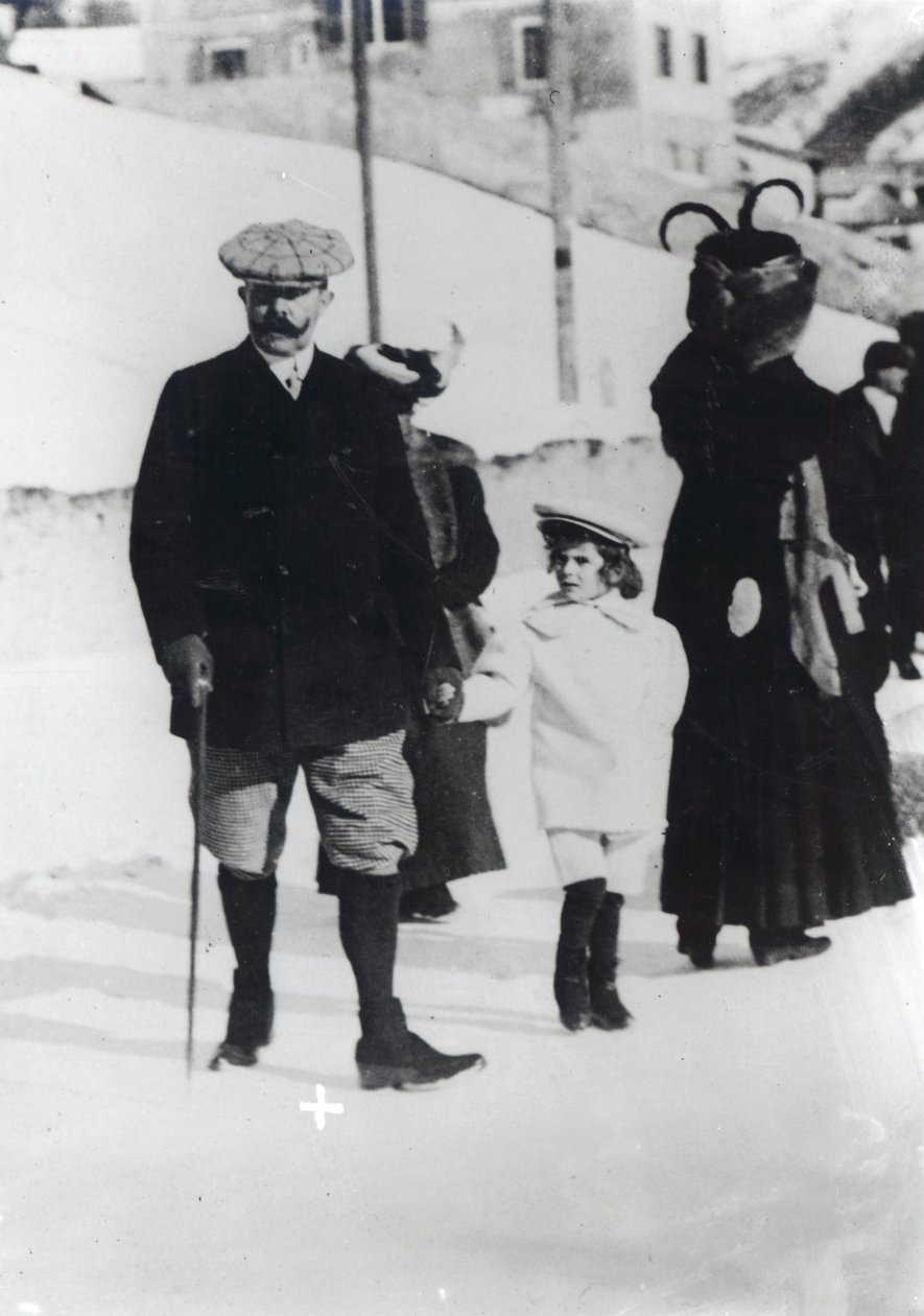 Archduke Franz Ferdinand of Austria with one of his children by Austrian Photographer