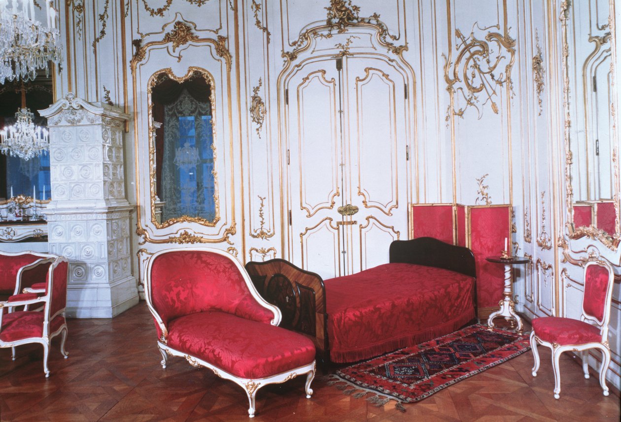 The Bedroom of Elizabeth of Bavaria, Empress of Austria, wife of Emperor Franz Joseph of Austria by Austrian Photographer