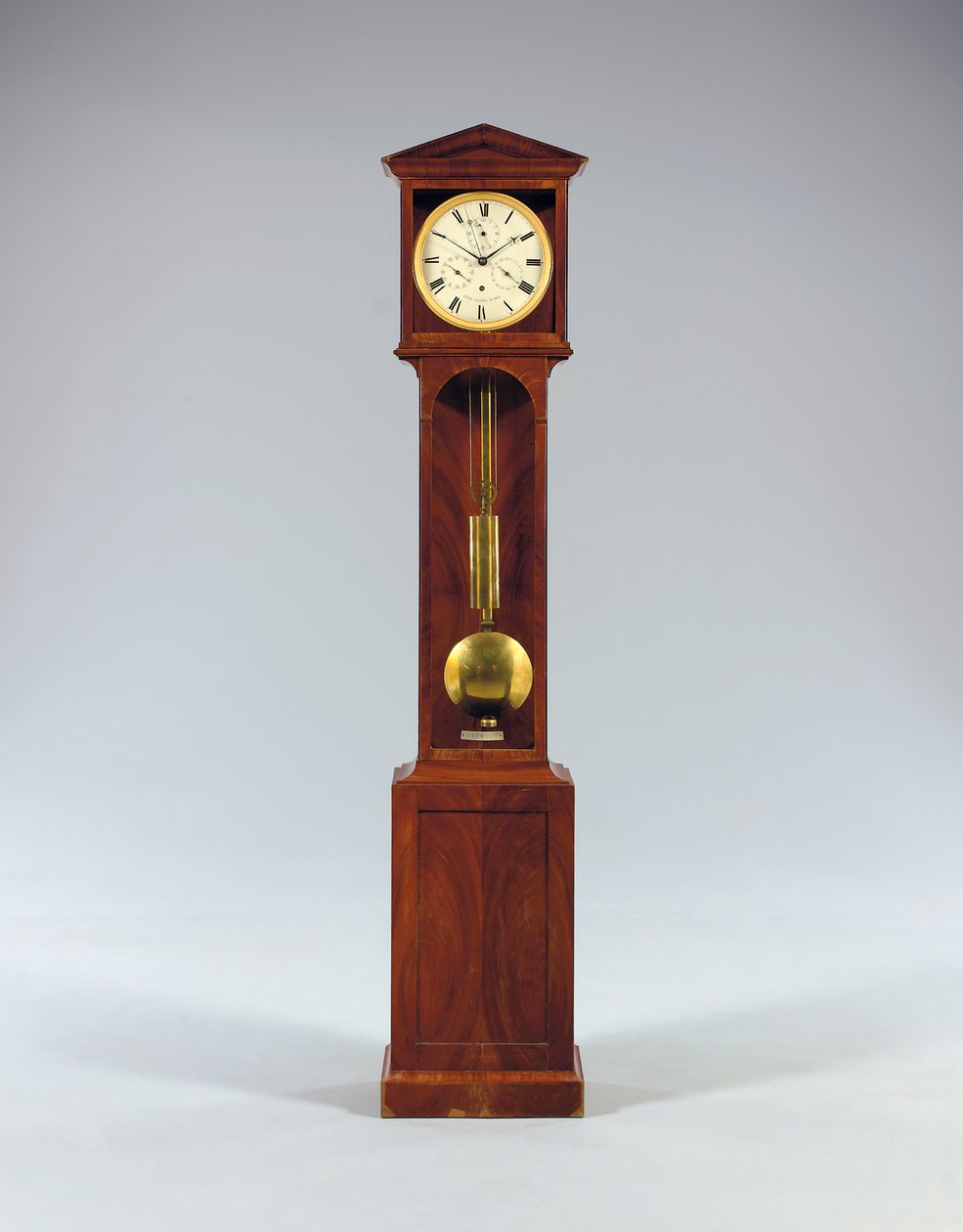 A Month-Going Bodenstanduhr with Equation of Time and Full Calendar by Austrian School
