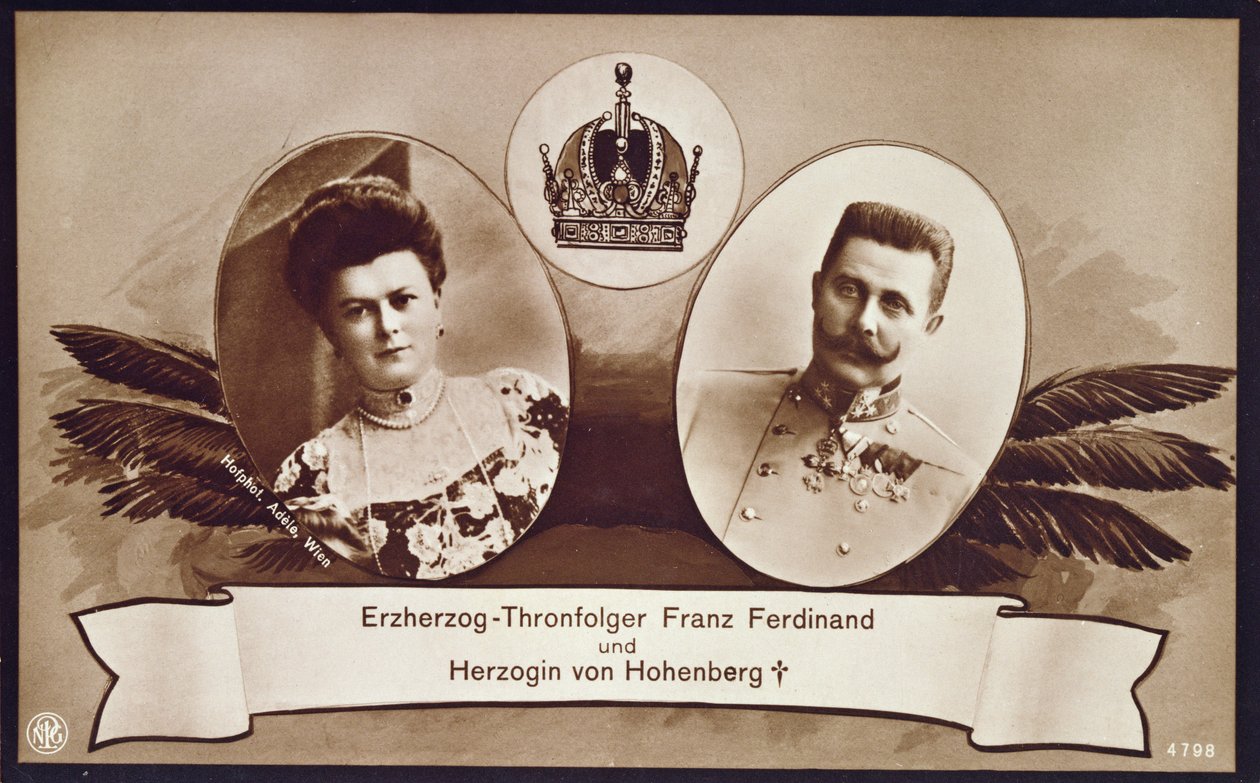 Archduke Franz Ferdinand of Austria, Heir to the Austrian Throne and His Wife, Duchess of Hohenberg, 1914 by Austrian School