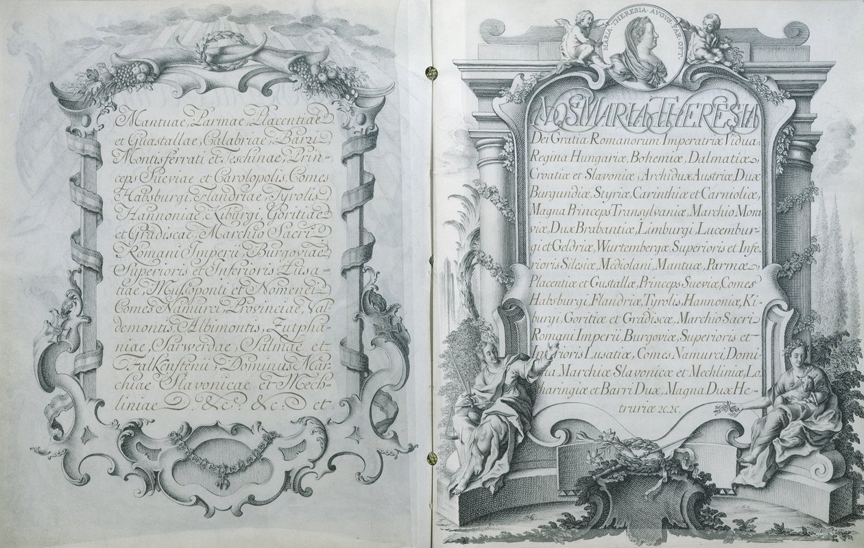 Austrian Ratification of the Marriage Contract for Marie-Antoinette, Archduchess of Austria with the Dauphin Louis of France, 23 April, 1770 by Austrian School