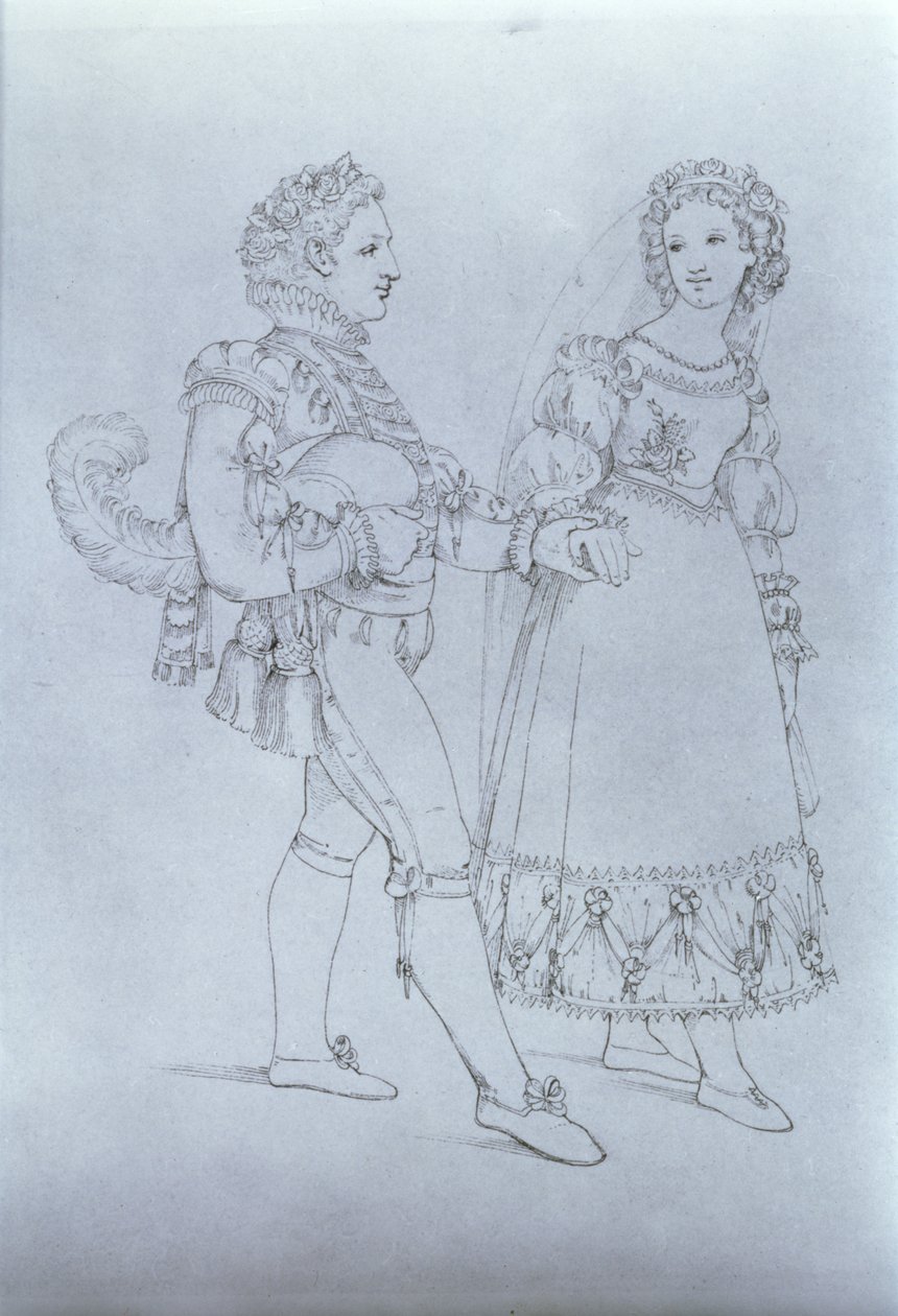 Costume designs for Figaro and Susanna from the opera 