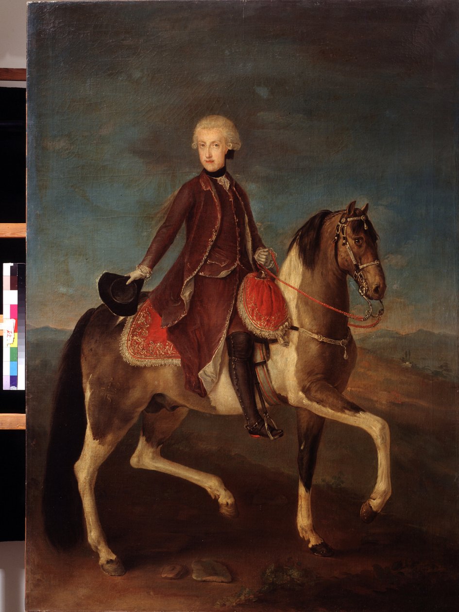 Equestrian Portrait of Empress Maria Theresa of Habsburg by Austrian School