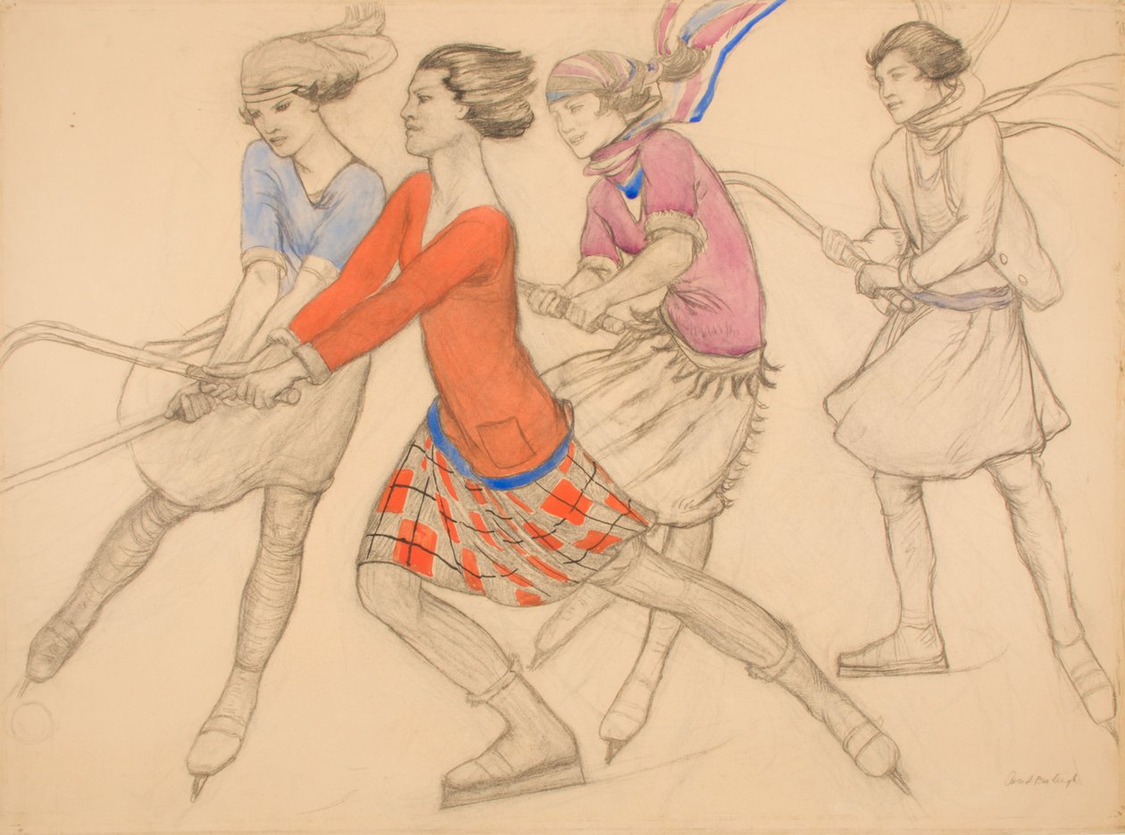 Hockey on the ice by Averil Mary Burleigh