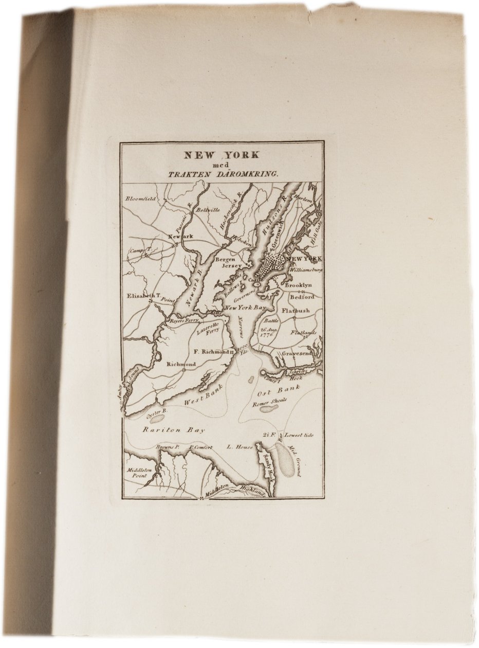 Map of New York, from an Atlas of the United States, 1824 by Axel Leonhard Klinckowström
