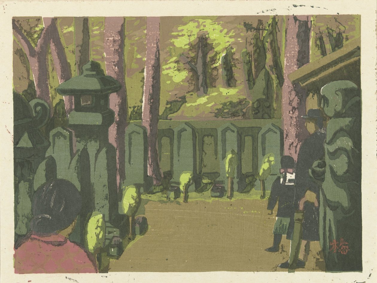 Sengakuji Graveyard by Azechi Umetarô