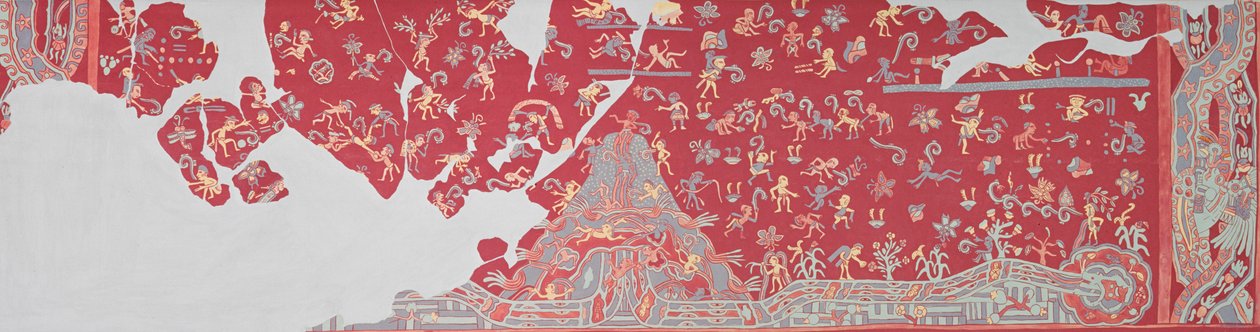 Rain-god's Heaven, Fresco of Tlalocan by Aztec