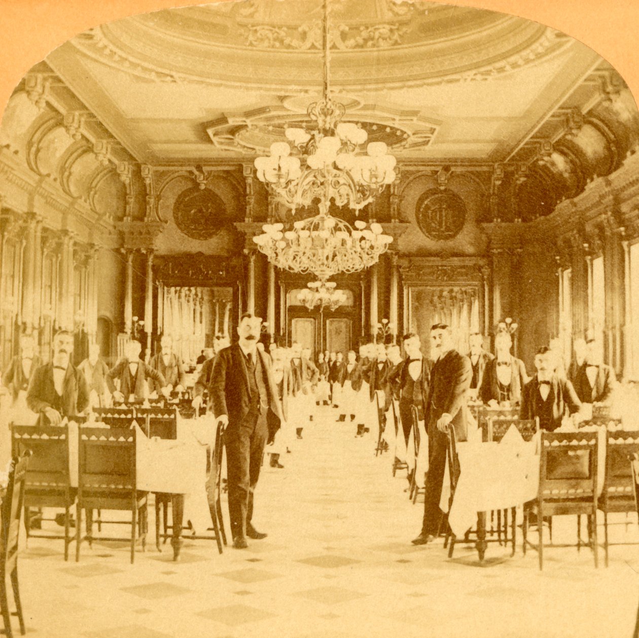 The Great Dining Hall, Windsor Hotel, Montreal, Canada by B. W. Kilburn