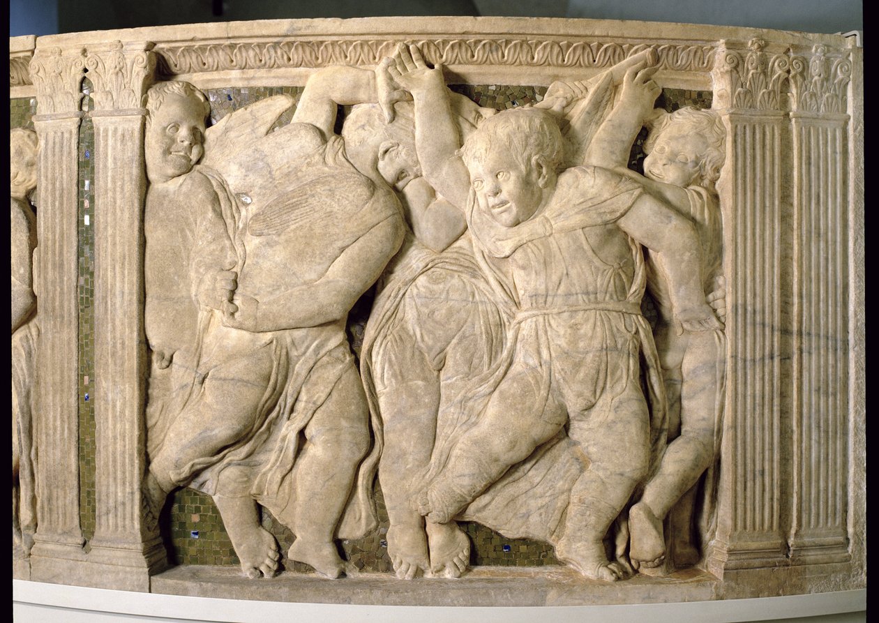 Post-Restoration Panel No.VII from the Exterior Pulpit of Prato Cathedral by B. di Donatello and Michelozzo