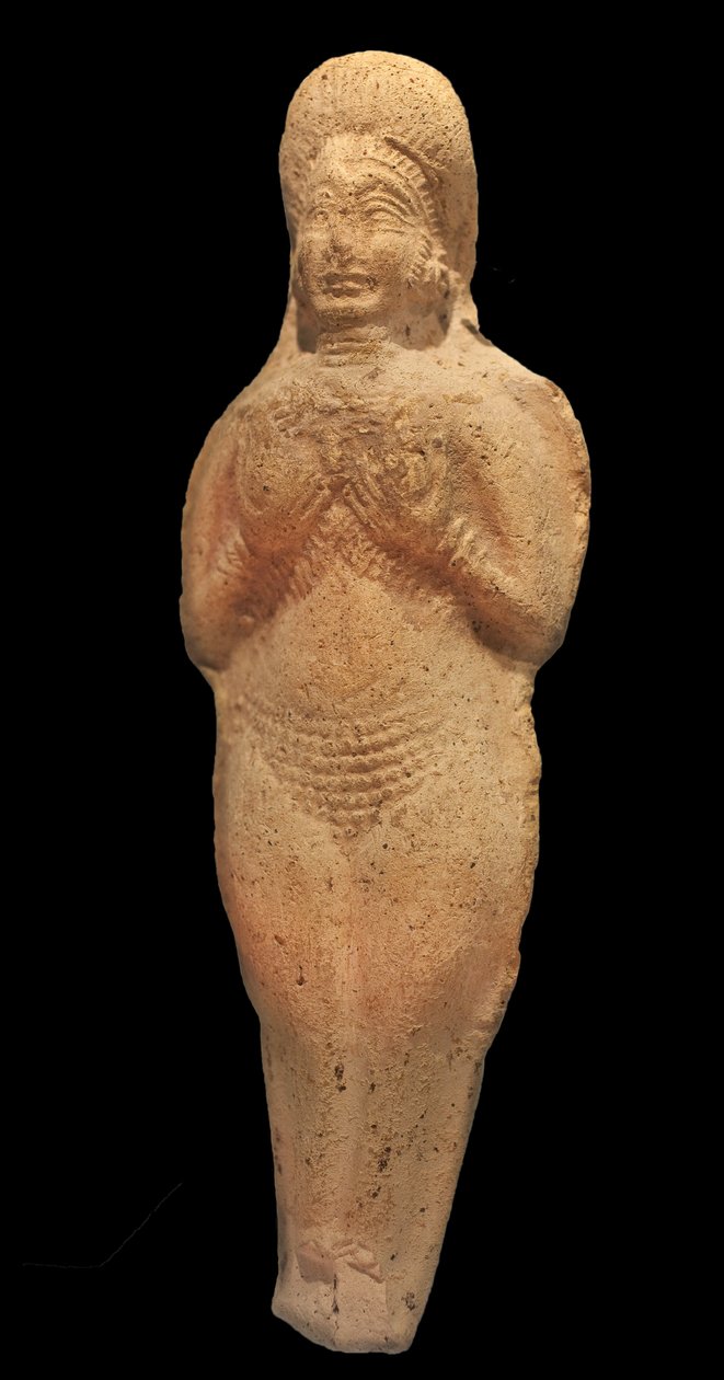 Figurine of naked woman. Terracotta, Babylon, 2nd millennium BC by Babylonian