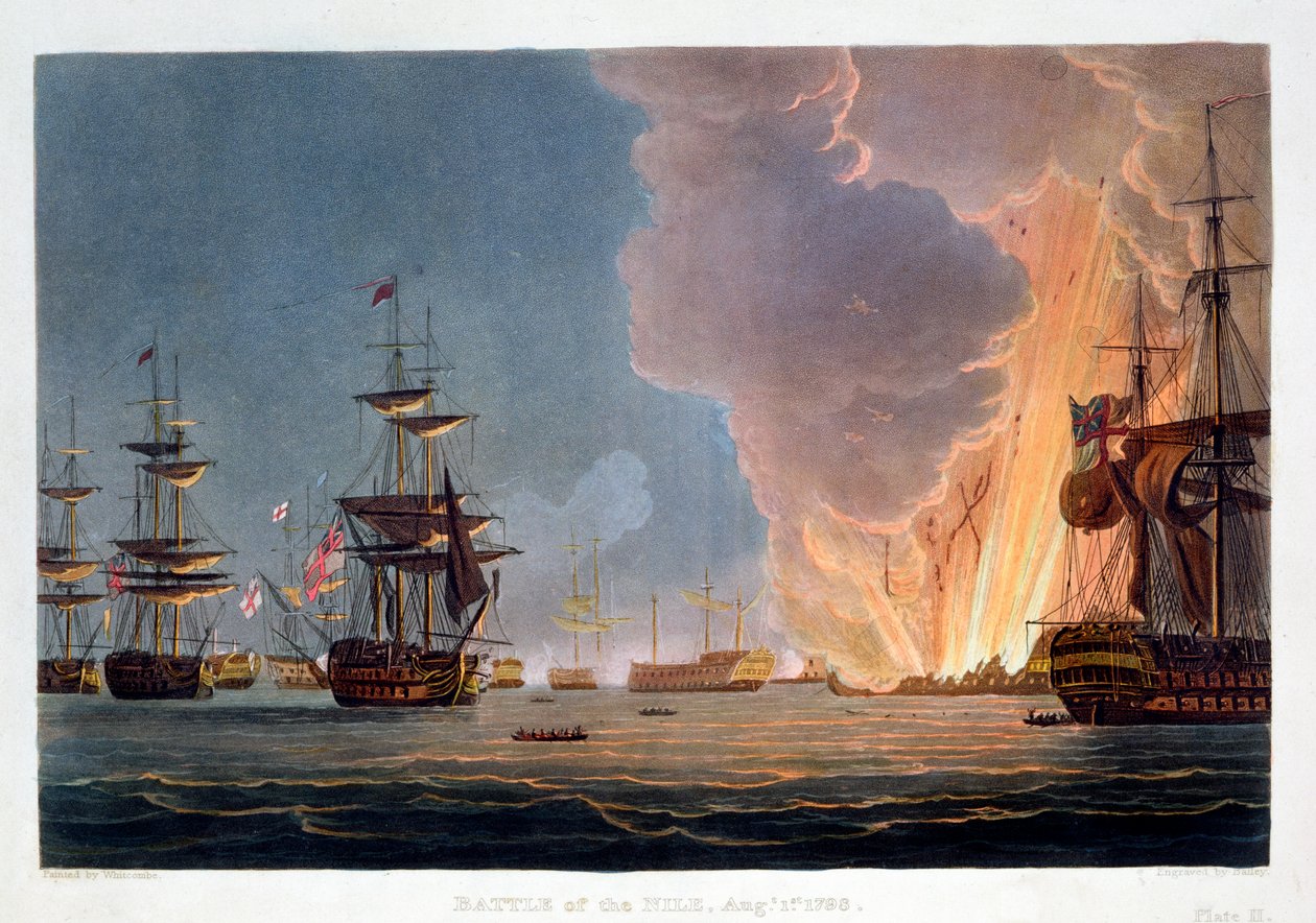 The Battle of the Nile, 1st August 1798, 1816 by Bailey