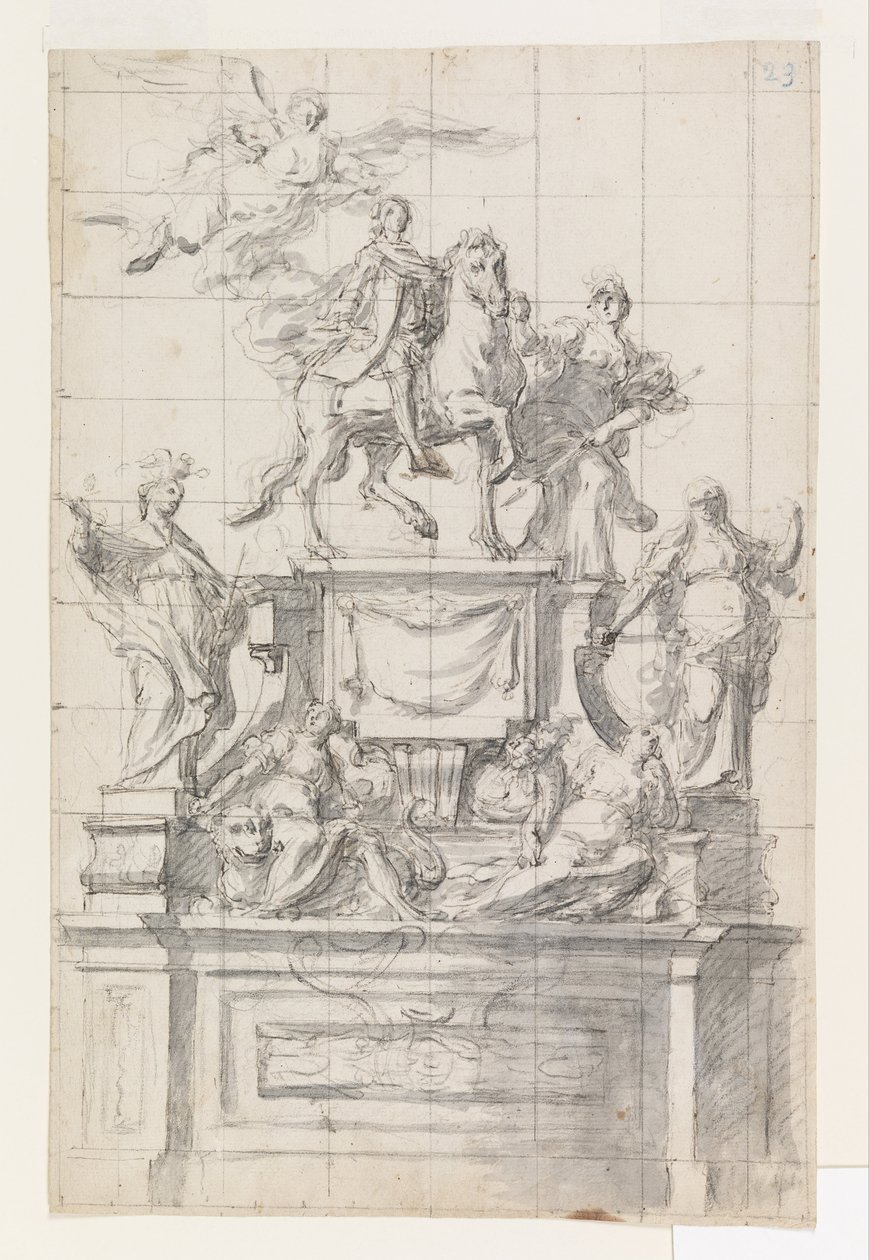 Design for a Monument to Emperor Charles VI of Naples by Baldassare De Caro